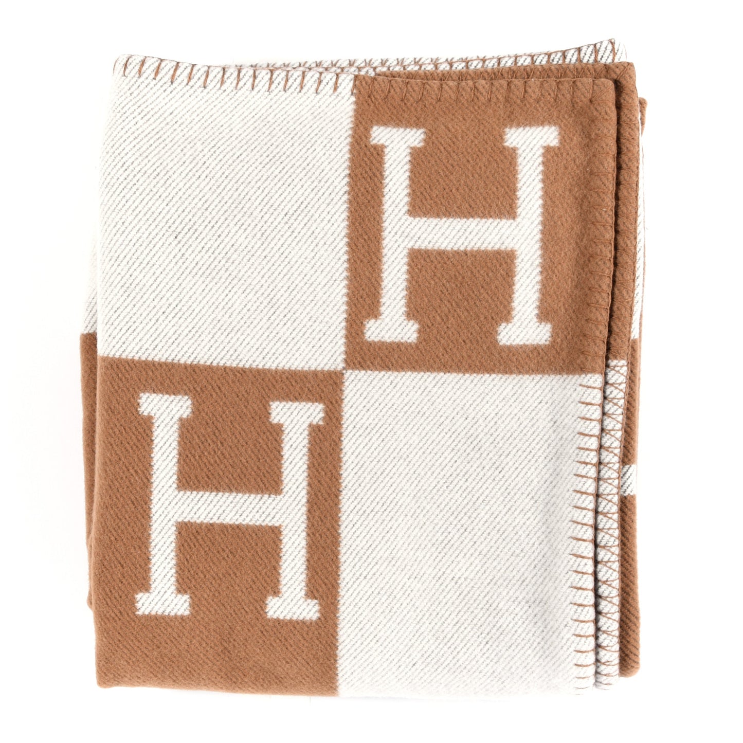 Wool Cashmere Avalon Blanket Ecru Camel