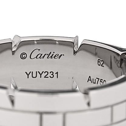Cartier 18K White Gold 7mm Tank Francaise Band Ring 62 10 4 of 4