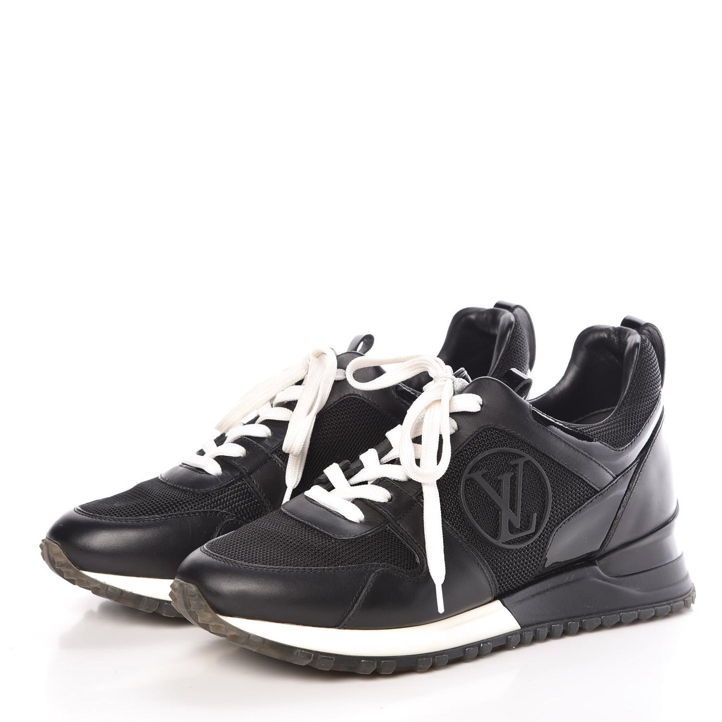 Calfskin Run Away Sneakers 36 Black