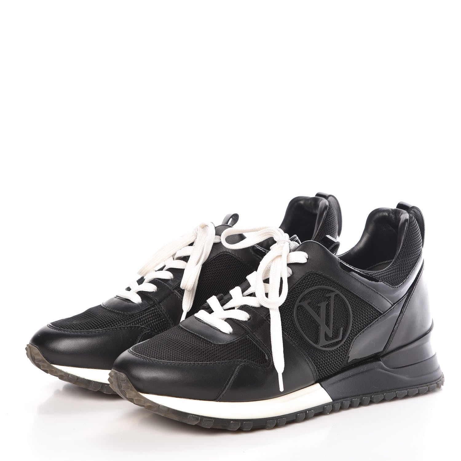 Louis Vuitton Calfskin Run Away Sneakers 36 Black 3 of 9