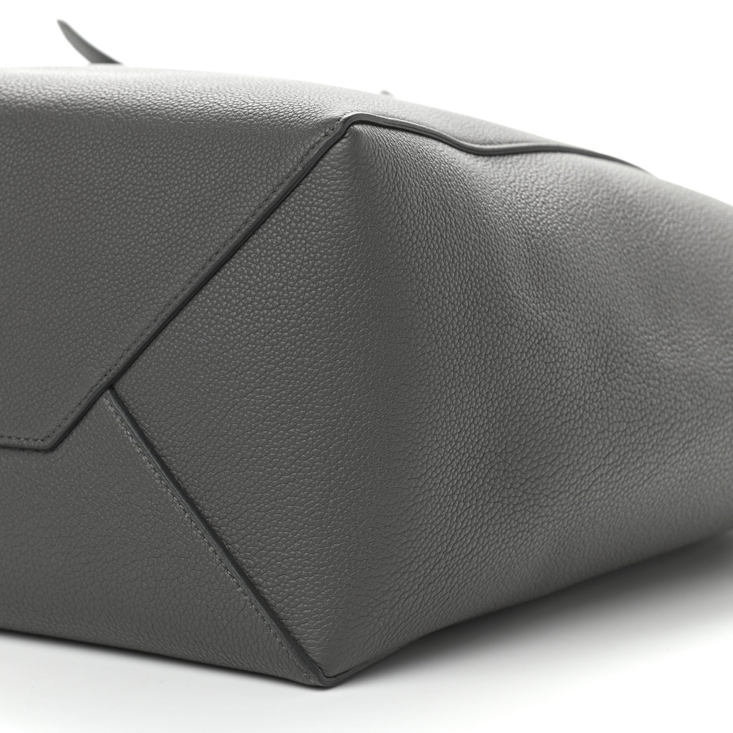 Soft Grained Calfskin Small Belt Cabas Phantom Grey