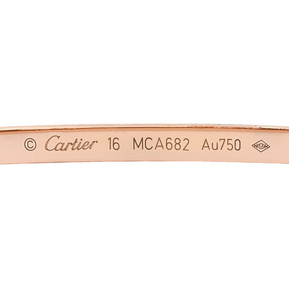 Cartier 18K Pink Gold Diamond Small LOVE Paved Bracelet 16 3 of 6