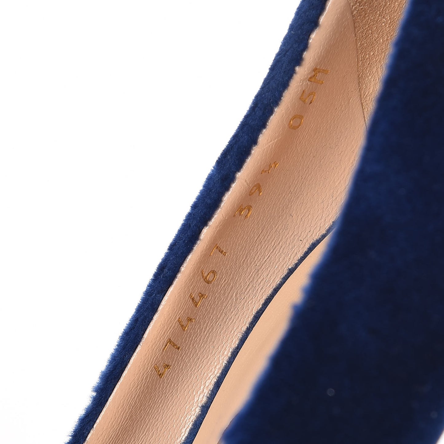 Velvet Removable Web Bow Pumps 39.5 Cobalt