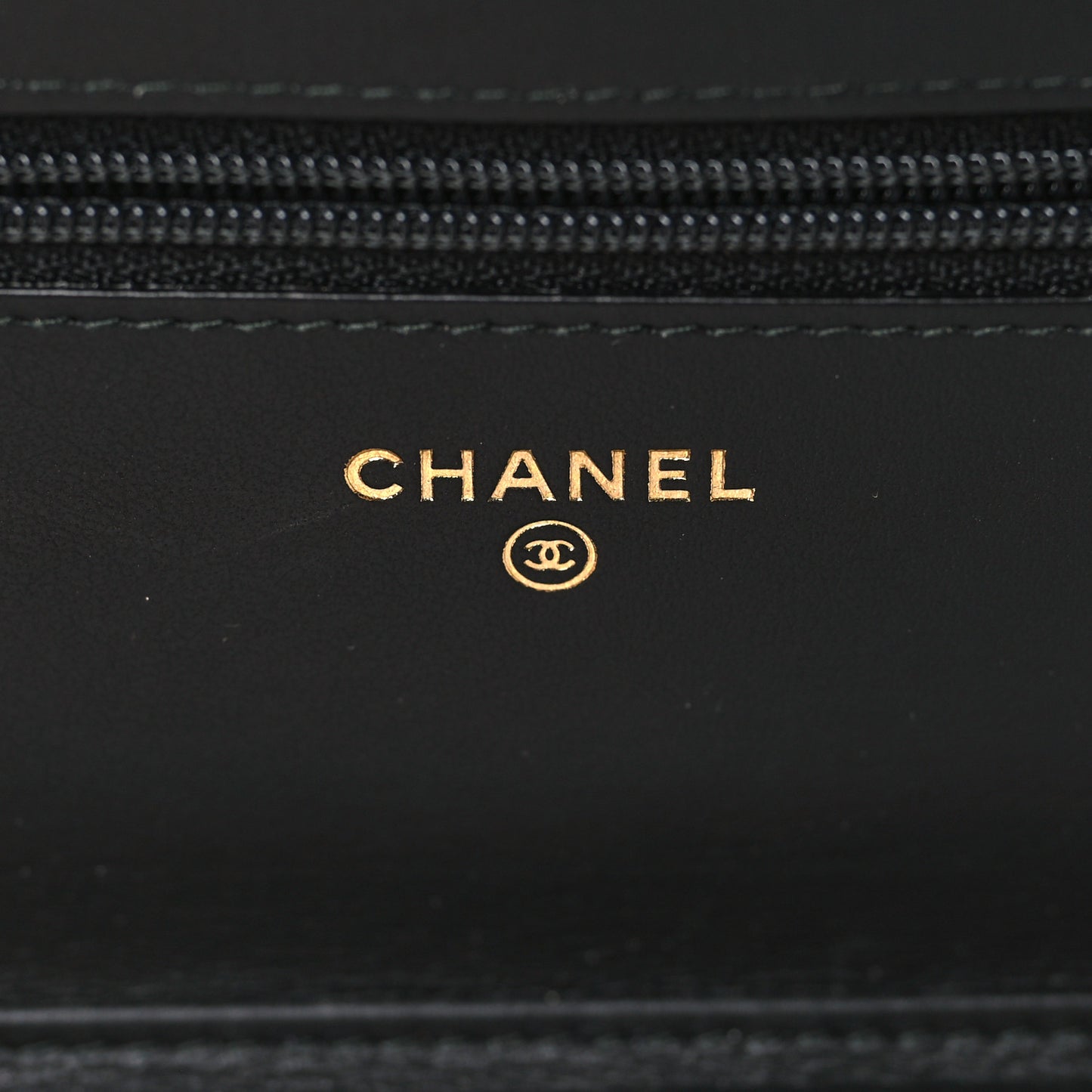 Aged Calfskin Quilted Lucky Charms 2.55 Reissue Wallet On Chain WOC Black