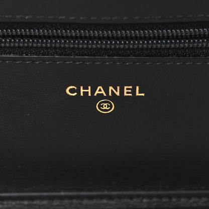 Chanel Aged Calfskin Quilted Lucky Charms 2.55 Reissue Wallet On Chain WOC Black 6 of 9
