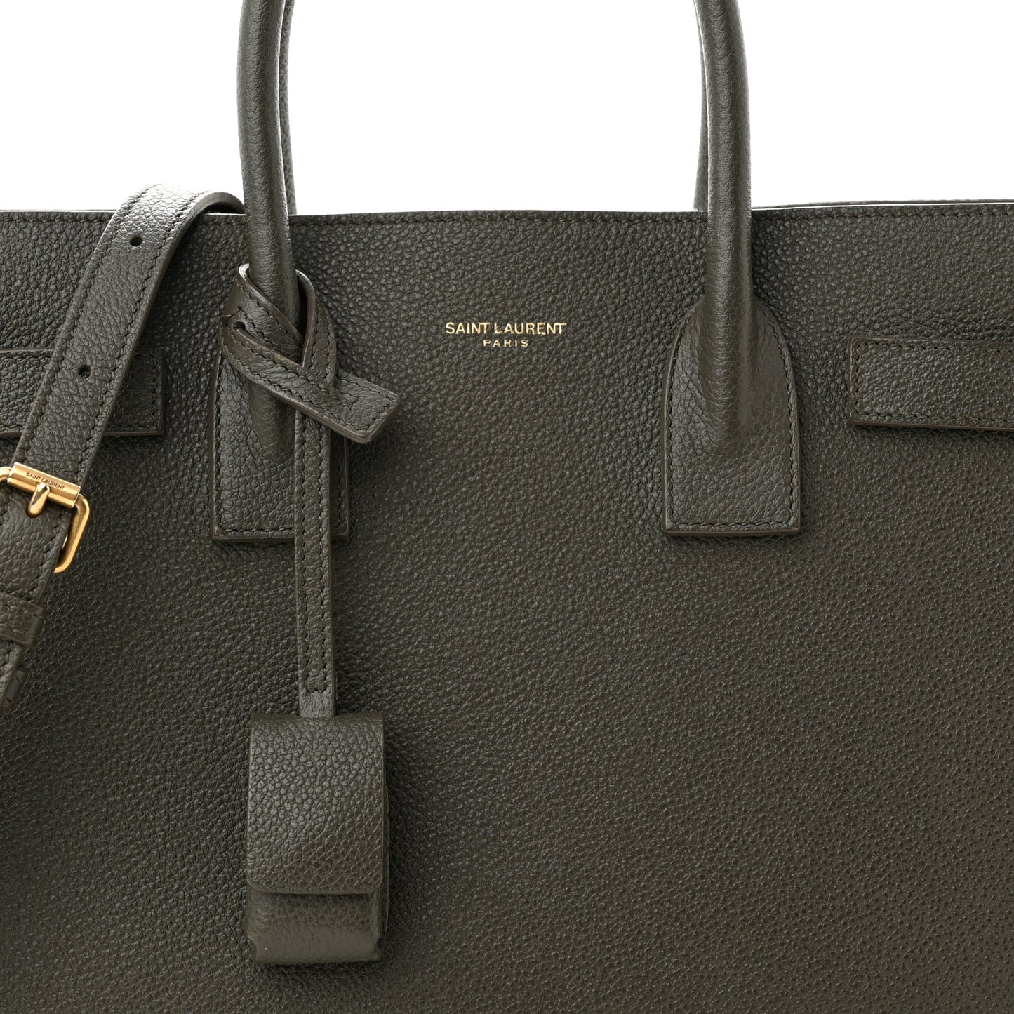 Grained Calfskin Baby Sac De Jour Bronze