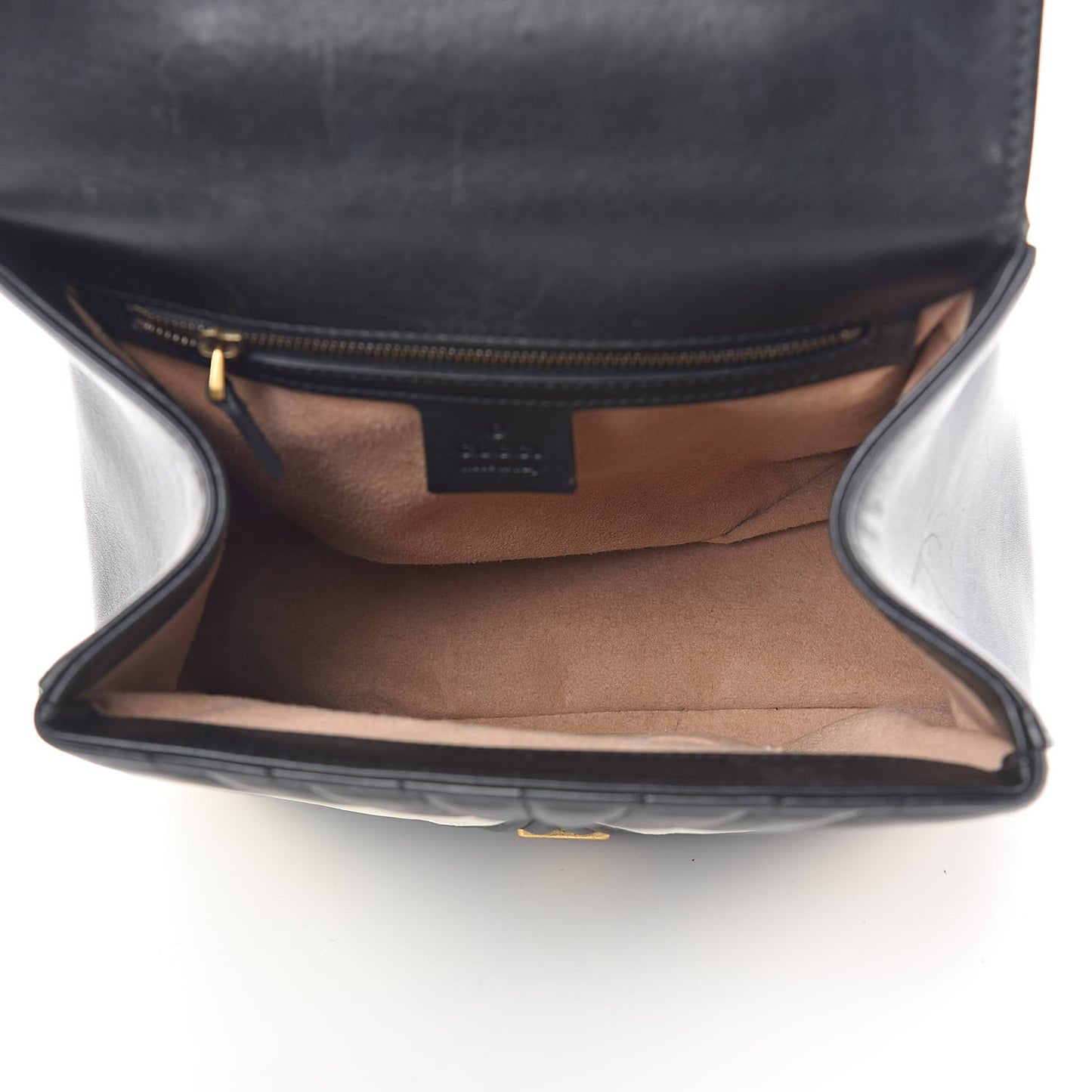 Calfskin Bamboo Trapuntata Queen Margaret Backpack Mystic White Black