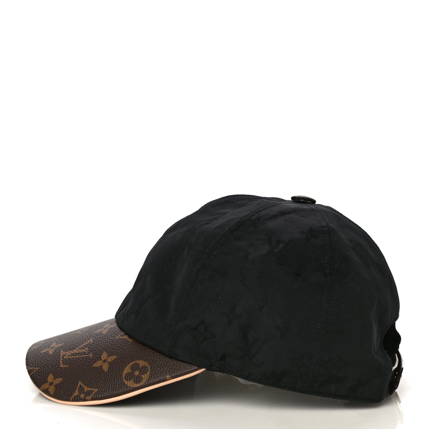 Polyester Silk Monogram LV Get Ready Cap M Black