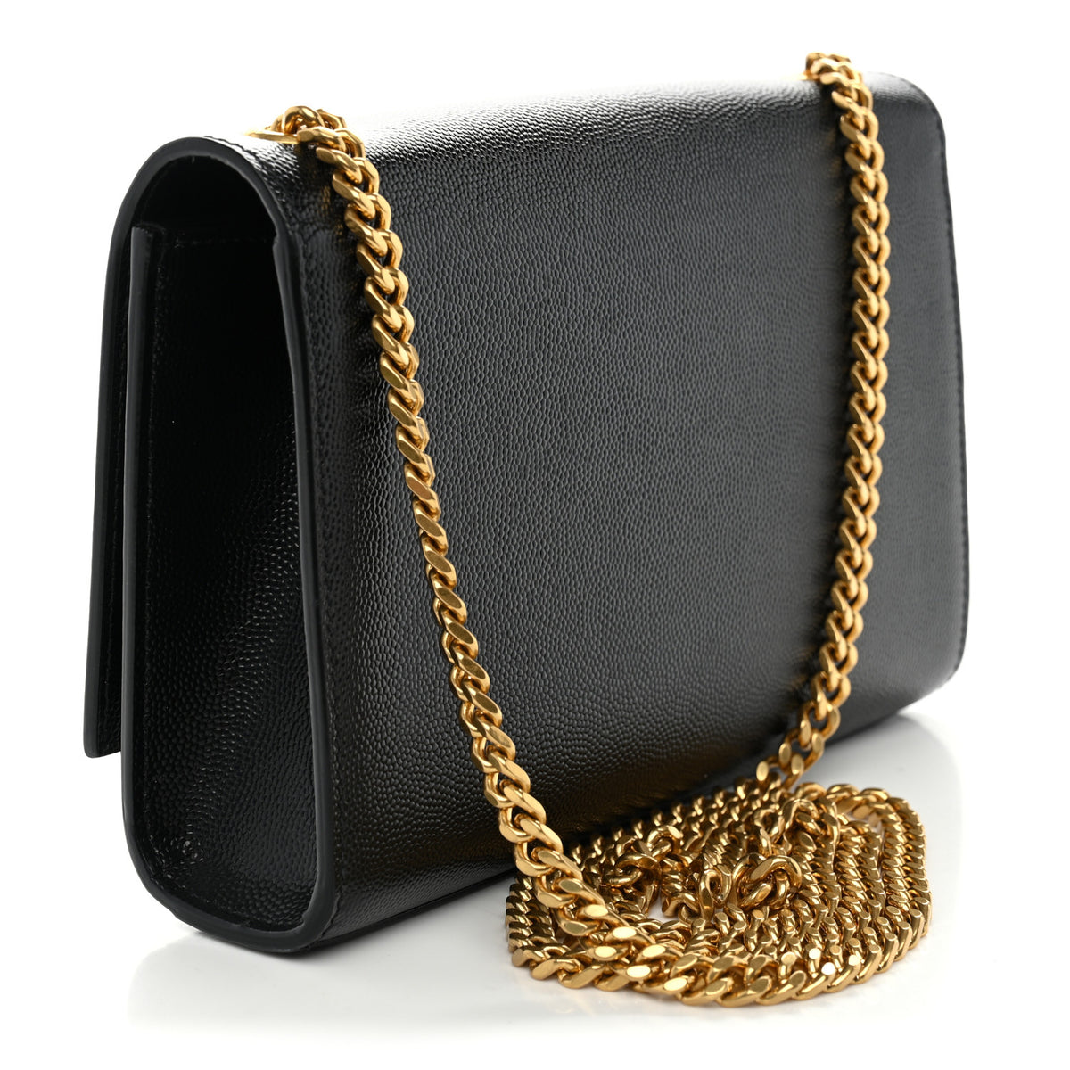 Saint Laurent Grain De Poudre Small Monogram Kate Satchel Black 4 of 19