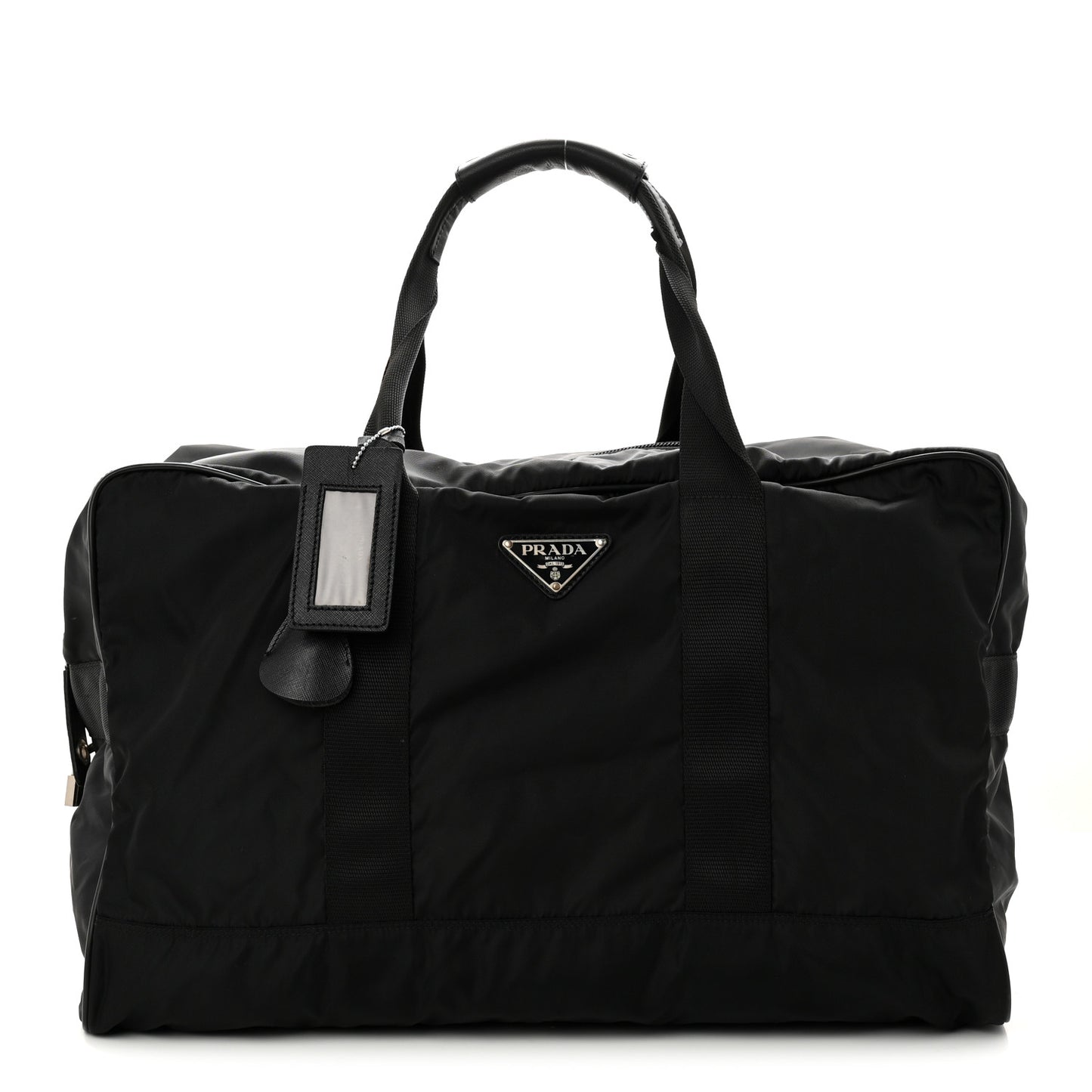 Tessuto Nylon Saffiano Carry On Travel Bag Black