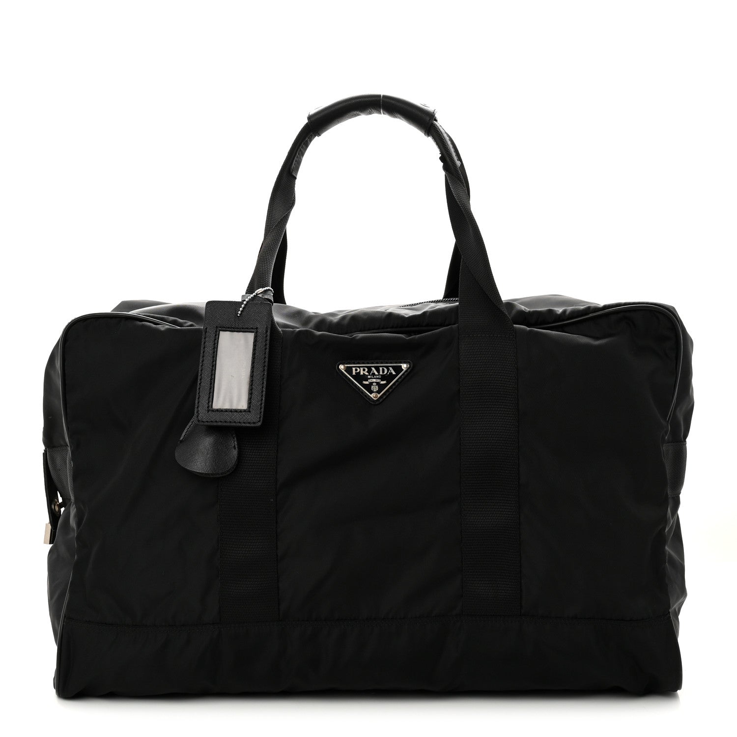 Prada Tessuto Nylon Saffiano Carry On Travel Bag Black 1 of 10