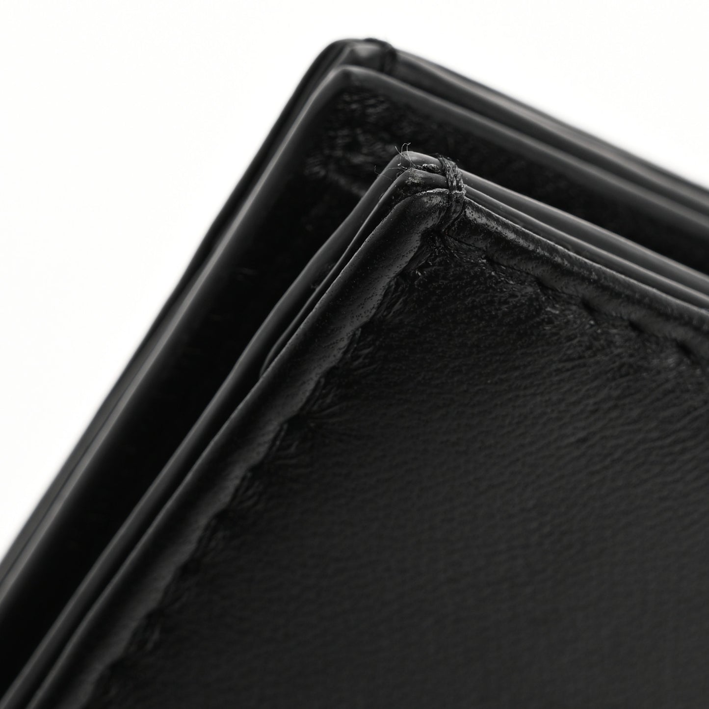 Nappa Roman Stud Small Flap Wallet Black