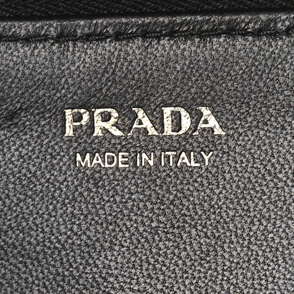 Prada Saffiano Metal Zip Around Key Holder Black 6 of 8