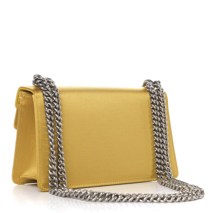 Gucci Satin Silk Crystal Small Dionysus Shoulder Bag Gold Black Diamond 3 of 18