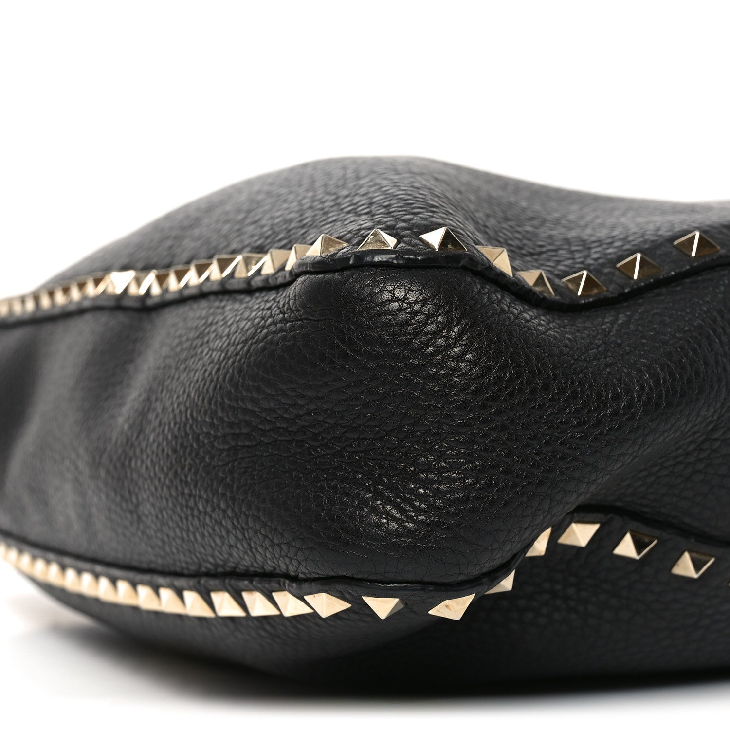 Valentino Garavani Pebbled Calfskin Large Rockstud Flip-Lock Messenger Bag Black 8 of 11