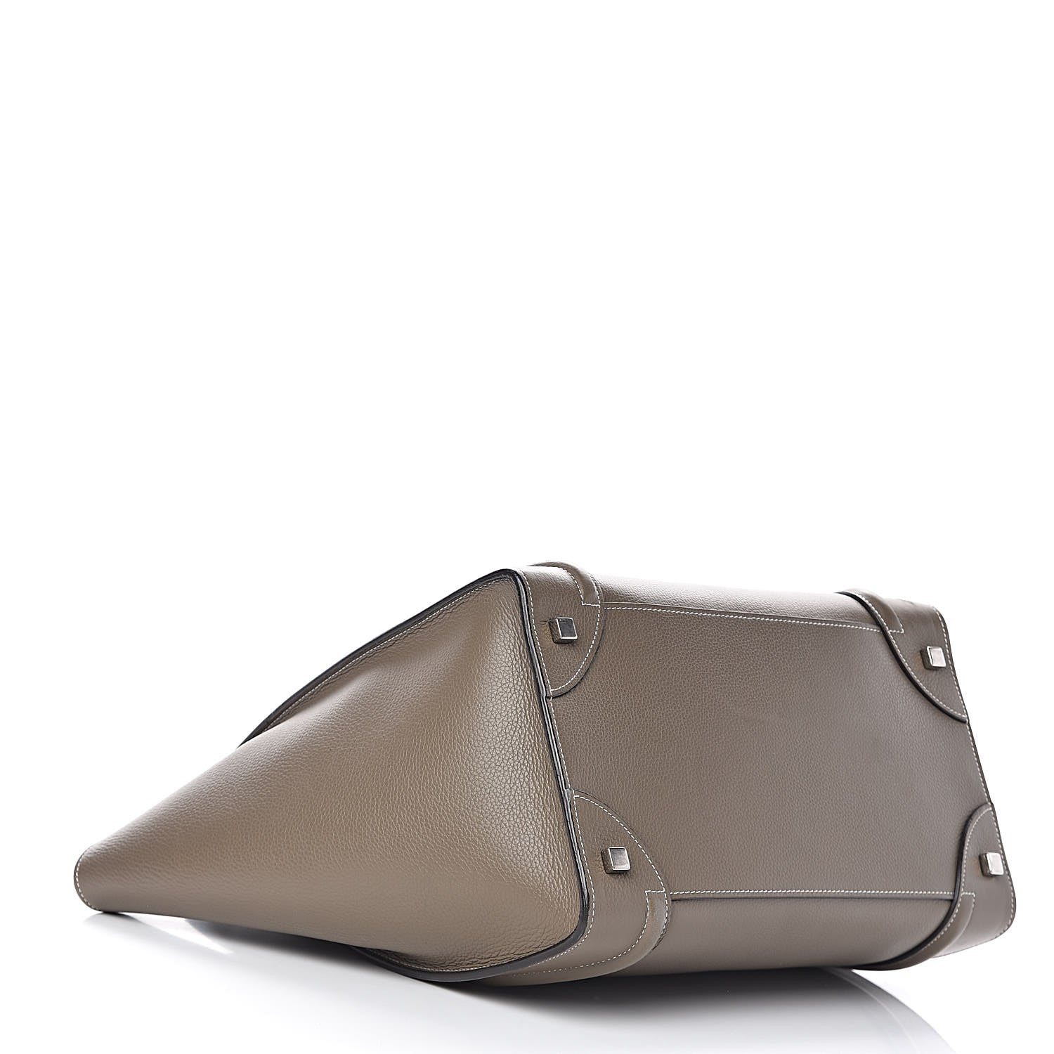 Celine Drummed Calfskin Mini Luggage Souris 4 of 11
