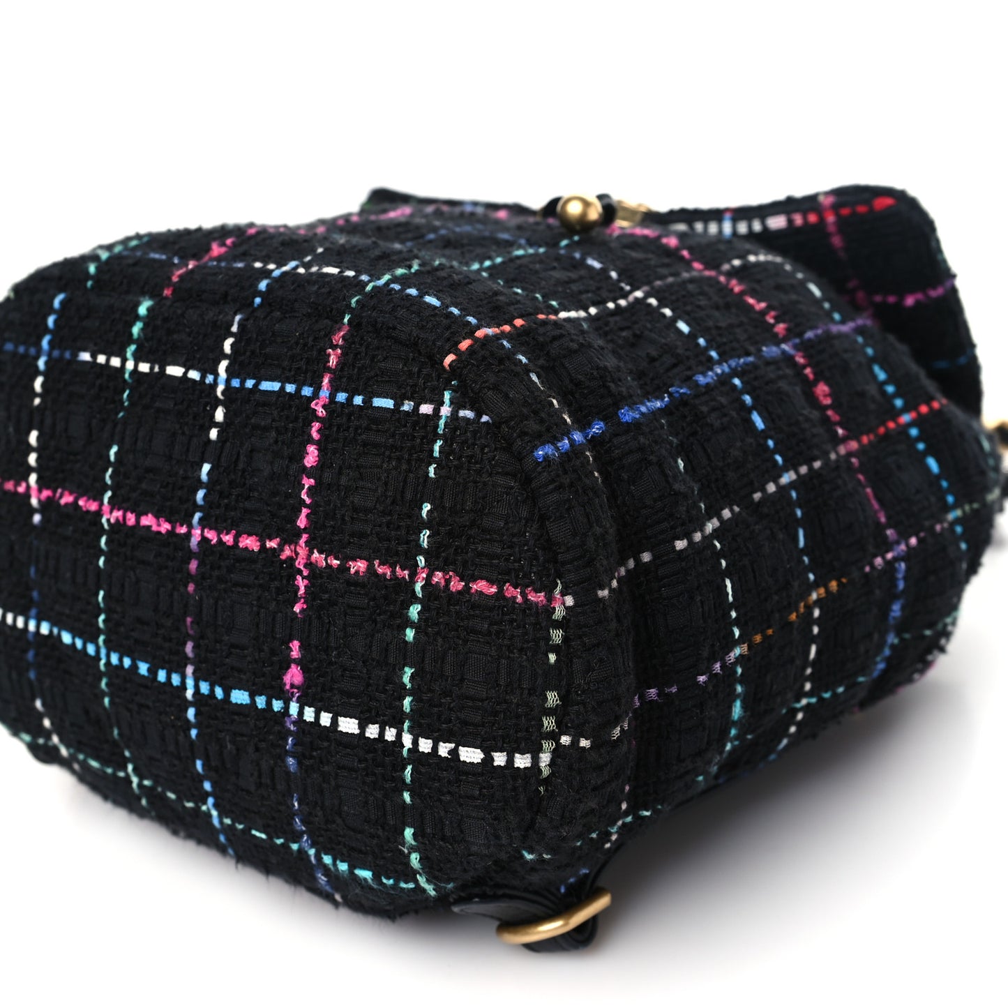 Tweed Quilted Chanel 19 Backpack Black Multicolor