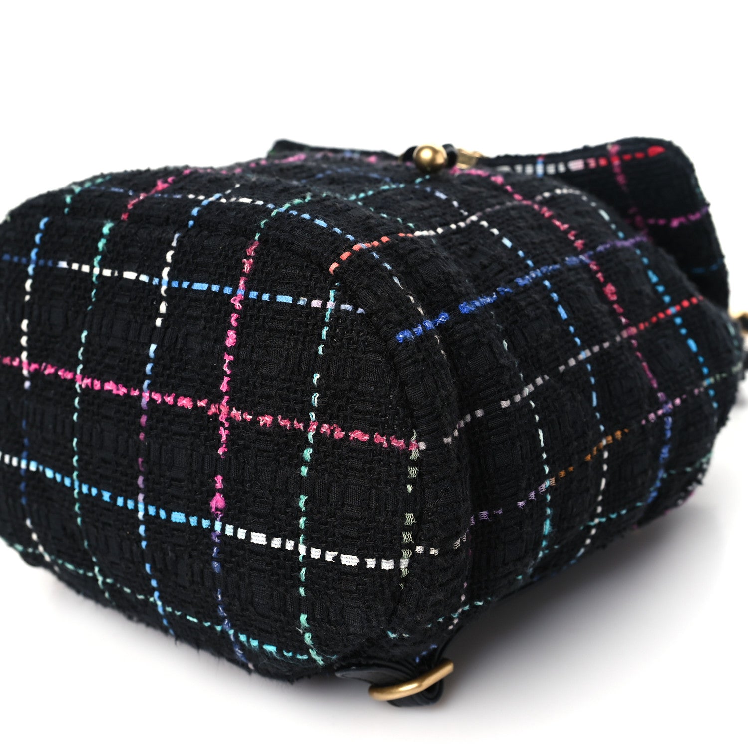 Chanel Tweed Quilted Chanel 19 Backpack Black Multicolor 10 of 10