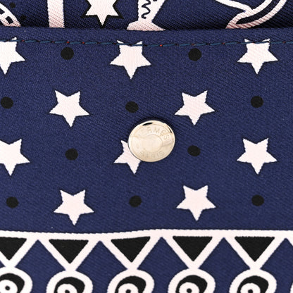 Hermes Silk Barenia Eperons d'Or Fourbi 30 GM Pouch Bleu Nuit Fauve 9 of 9