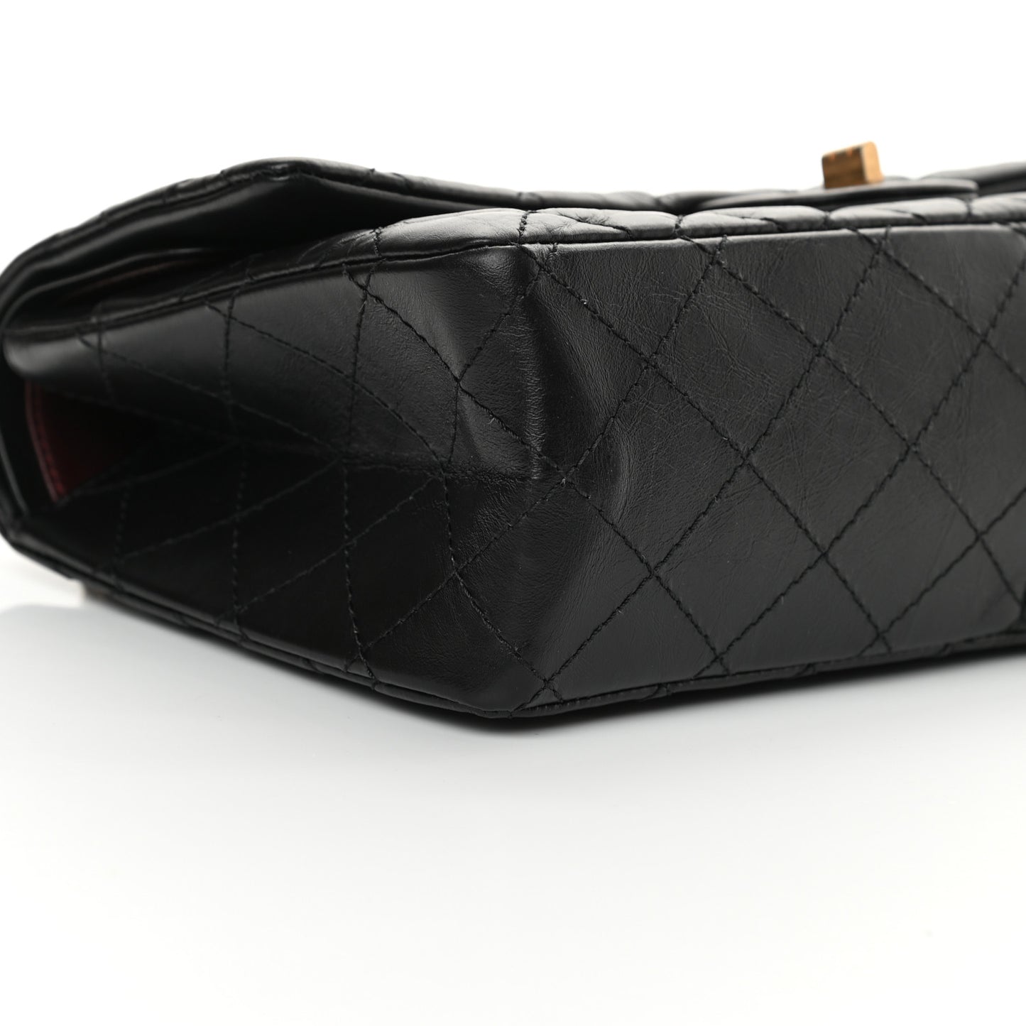Aged Calfskin Quilted 2.55 Reissue 226 Flap Black