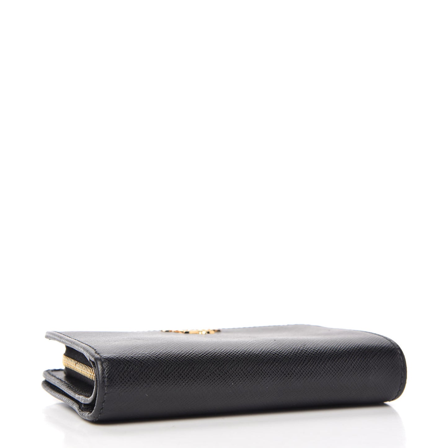Saffiano Metal Compact Wallet Black