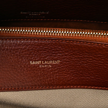 Saint Laurent Grained Calfskin Medium Supple Sac De Jour Dark Brown 7 of 12