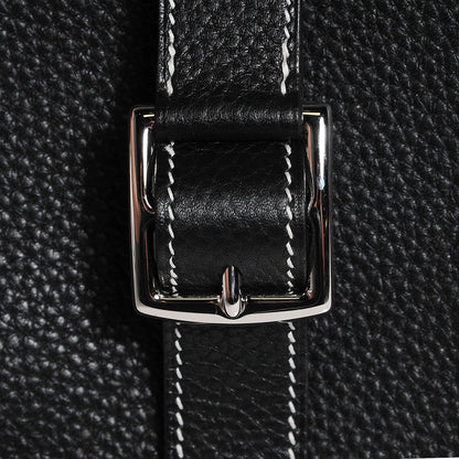 Hermes Taurillon Clemence Halzan 31 Black 11 of 13