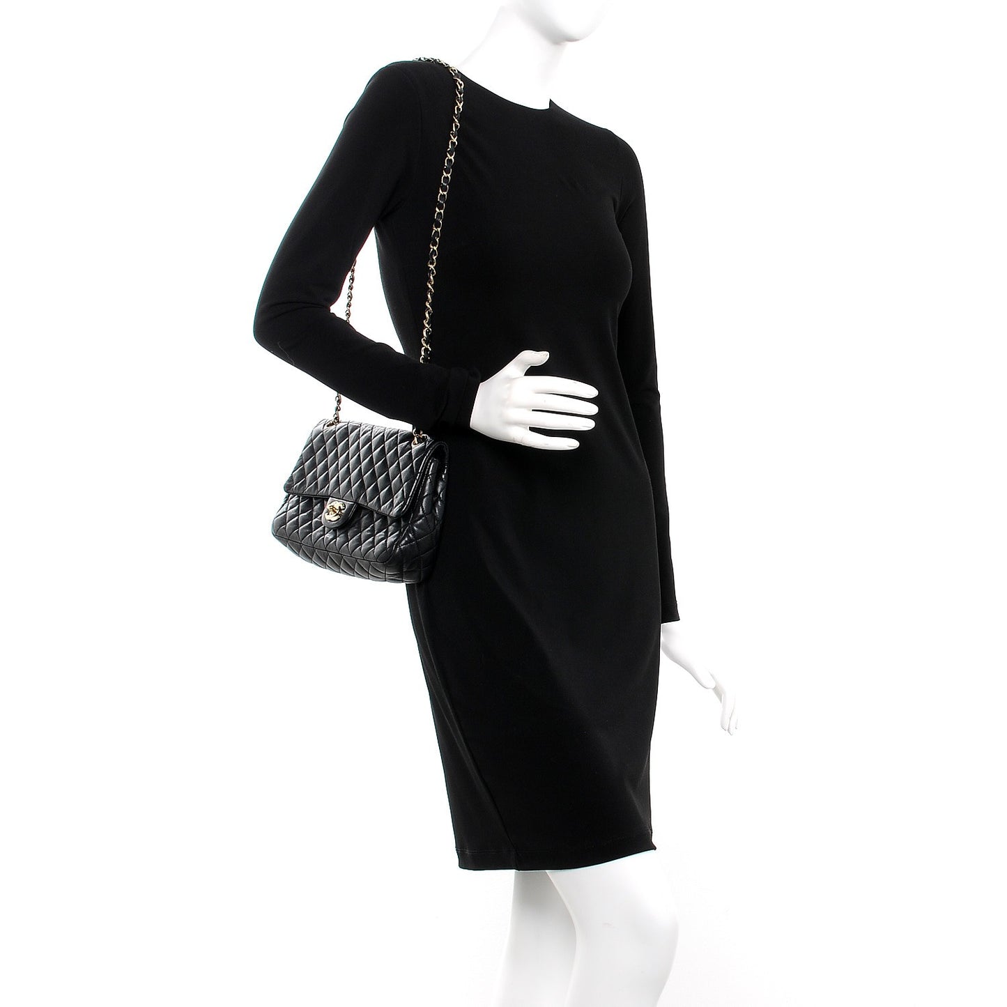 Lambskin Micro Quilted Small Single Flap Black