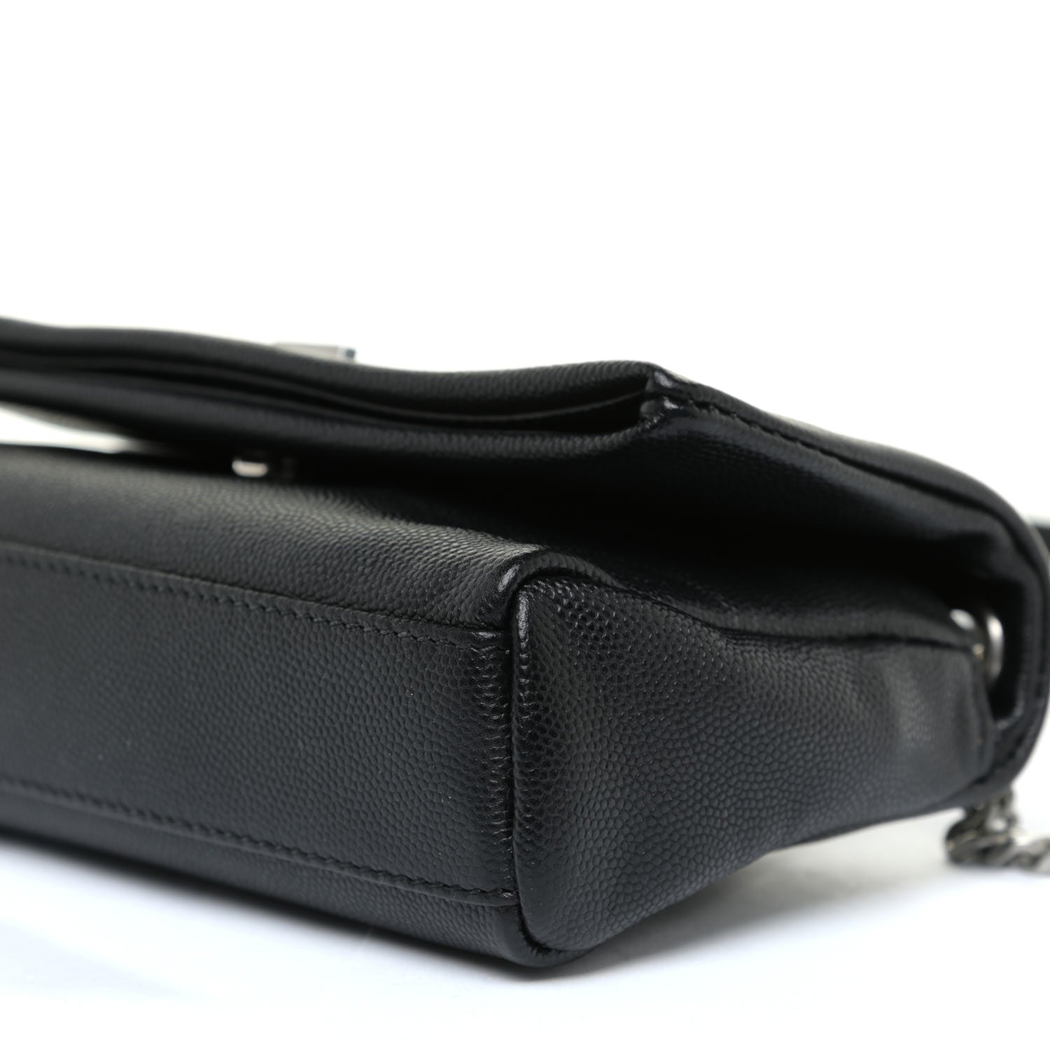 Saint Laurent Grain De Poudre Monogram Toy West Hollywood Fold-Over Bag Black 6 of 10