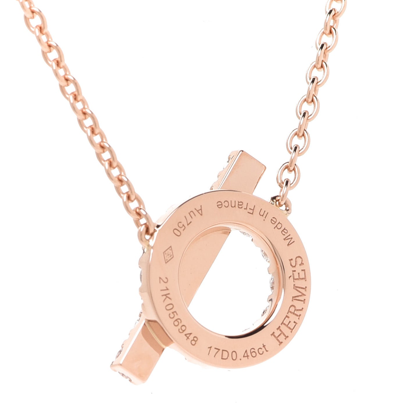 18K Rose Gold Diamond Finesse Pendant Necklace