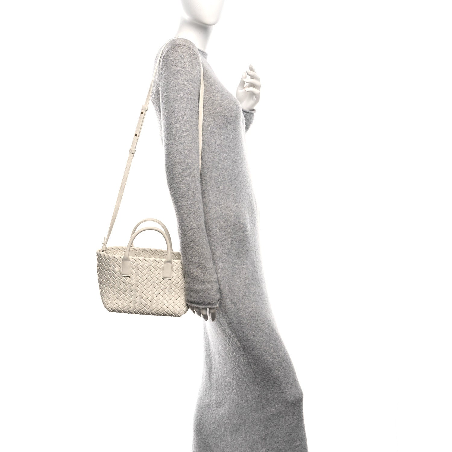 Bottega Veneta Nappa Intrecciato Mini Cabat White 2 of 10