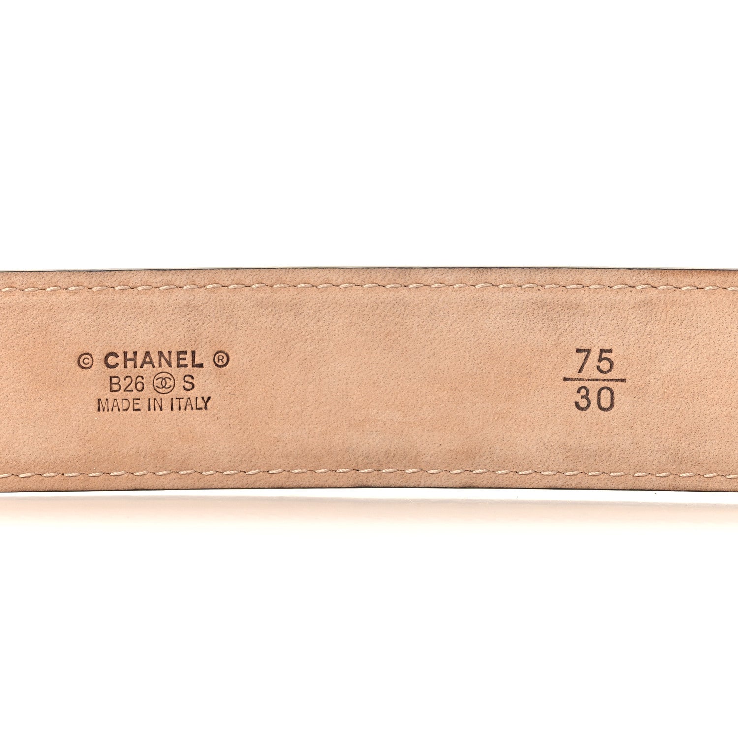 Chanel Crocodile Embossed Calfskin Belt 75 30 Black 5 of 6