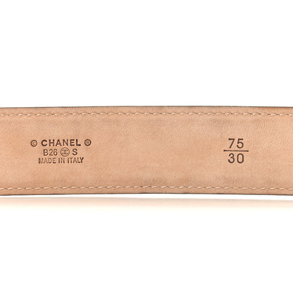 Chanel Crocodile Embossed Calfskin Belt 75 30 Black 5 of 6