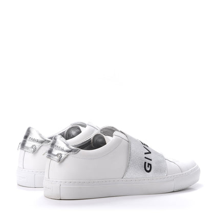 Givenchy Calfskin Band Logo Womens Urban Street Sneakers 40 Argent 4 of 10