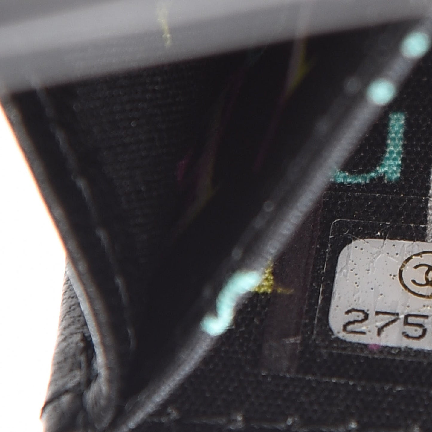 Lambskin Quilted Card Holder On Chain Black