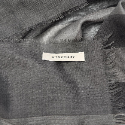 Burberry Wool Silk Gauze Giant Exploded Check Scarf Charcoal 5 of 5