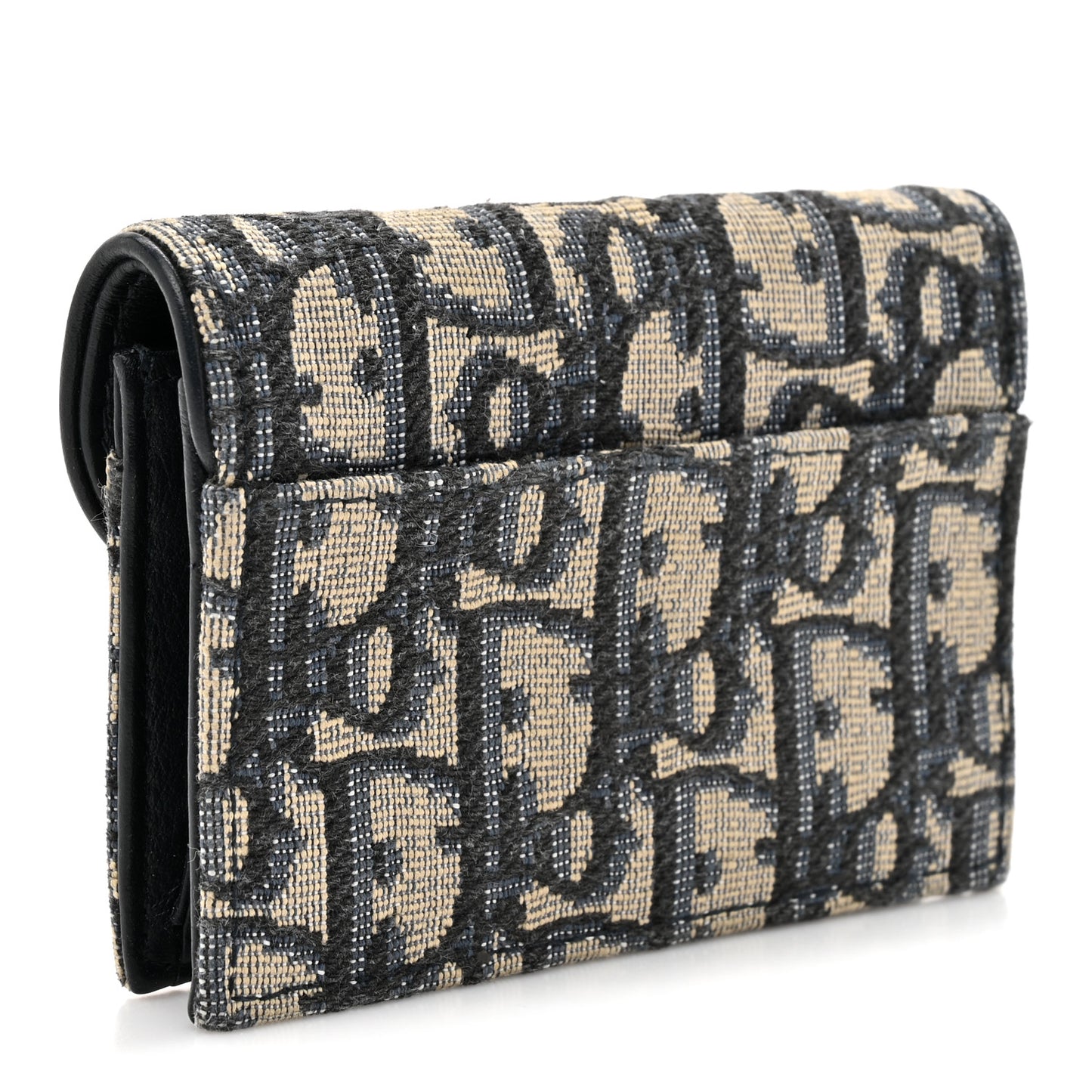 Oblique Saddle Card Holder Blue