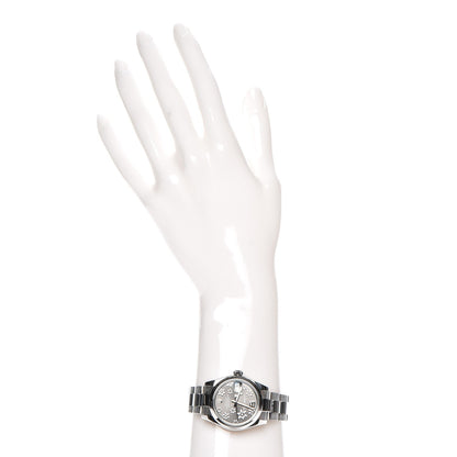 Rolex Stainless Steel 31mm Oyster Perpetual Datejust Watch Rhodium Flowers 178240 2 of 6