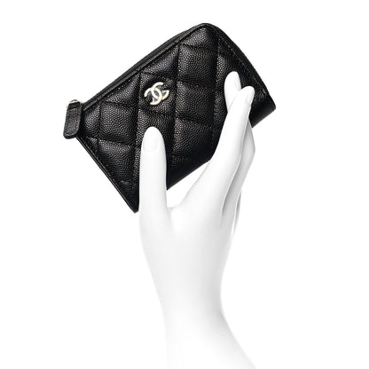Chanel Caviar Quilted Zipped Key Holder Case Black 2 of 8