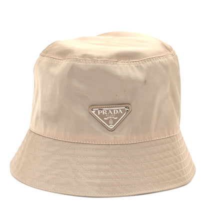 Prada Re-Nylon Metal Triangle Logo Bucket Hat M Cammeo 3 of 8
