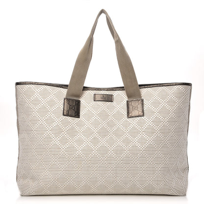 Gucci Woven Raffia Diamante Tote White 1 of 12