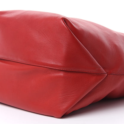 Saint Laurent Lambskin Teddy Drawstring Bag Eros Red 10 of 10