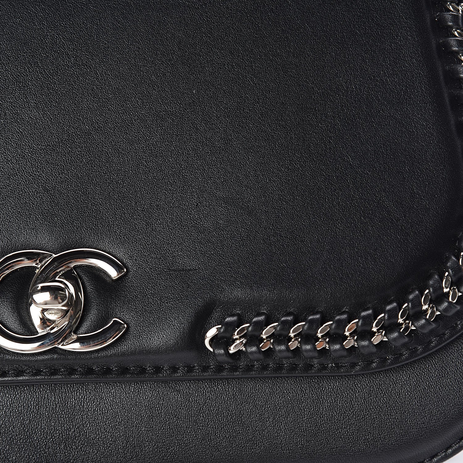 Chanel Calfskin Medium Braided Chic Flap Black 11 of 11
