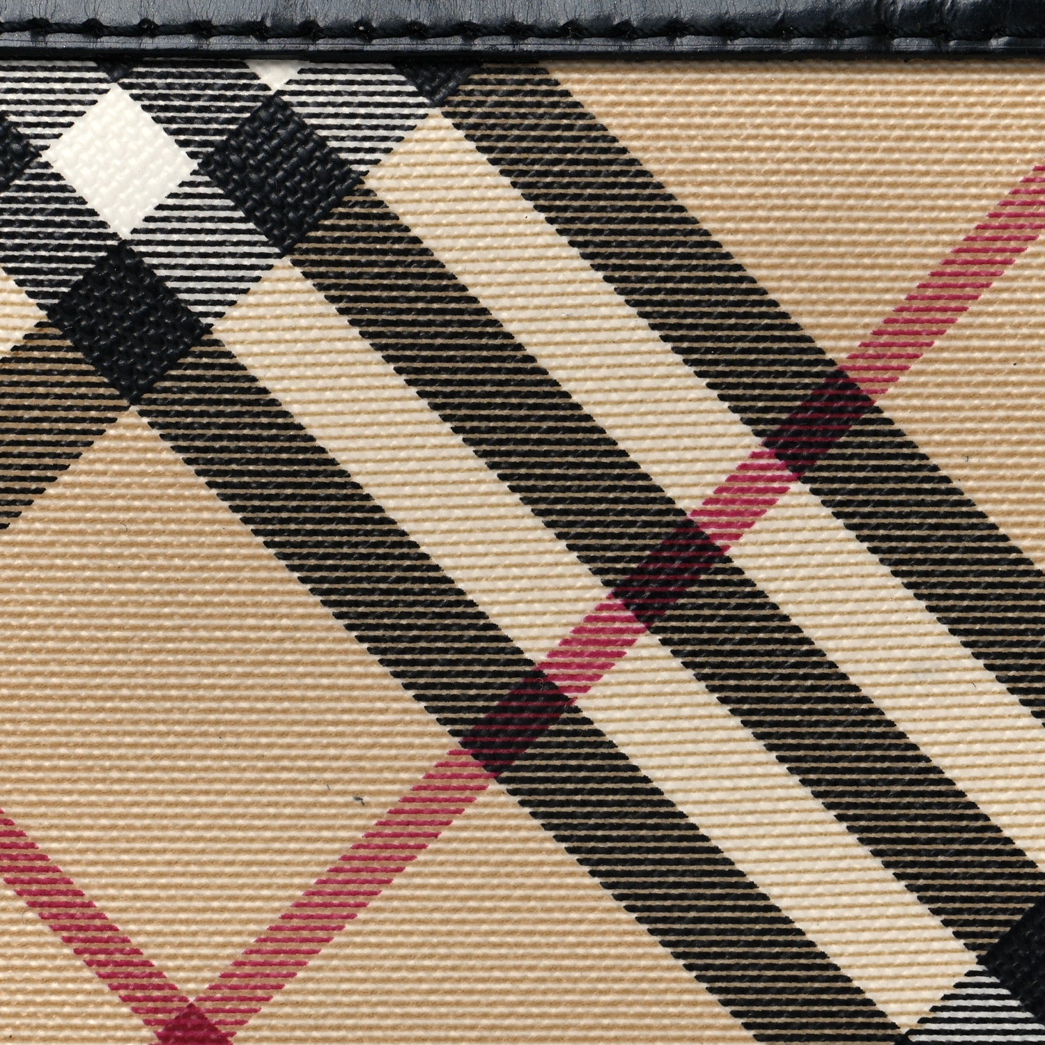 Burberry Nova Check Wristlet Pouch Black 9 of 9