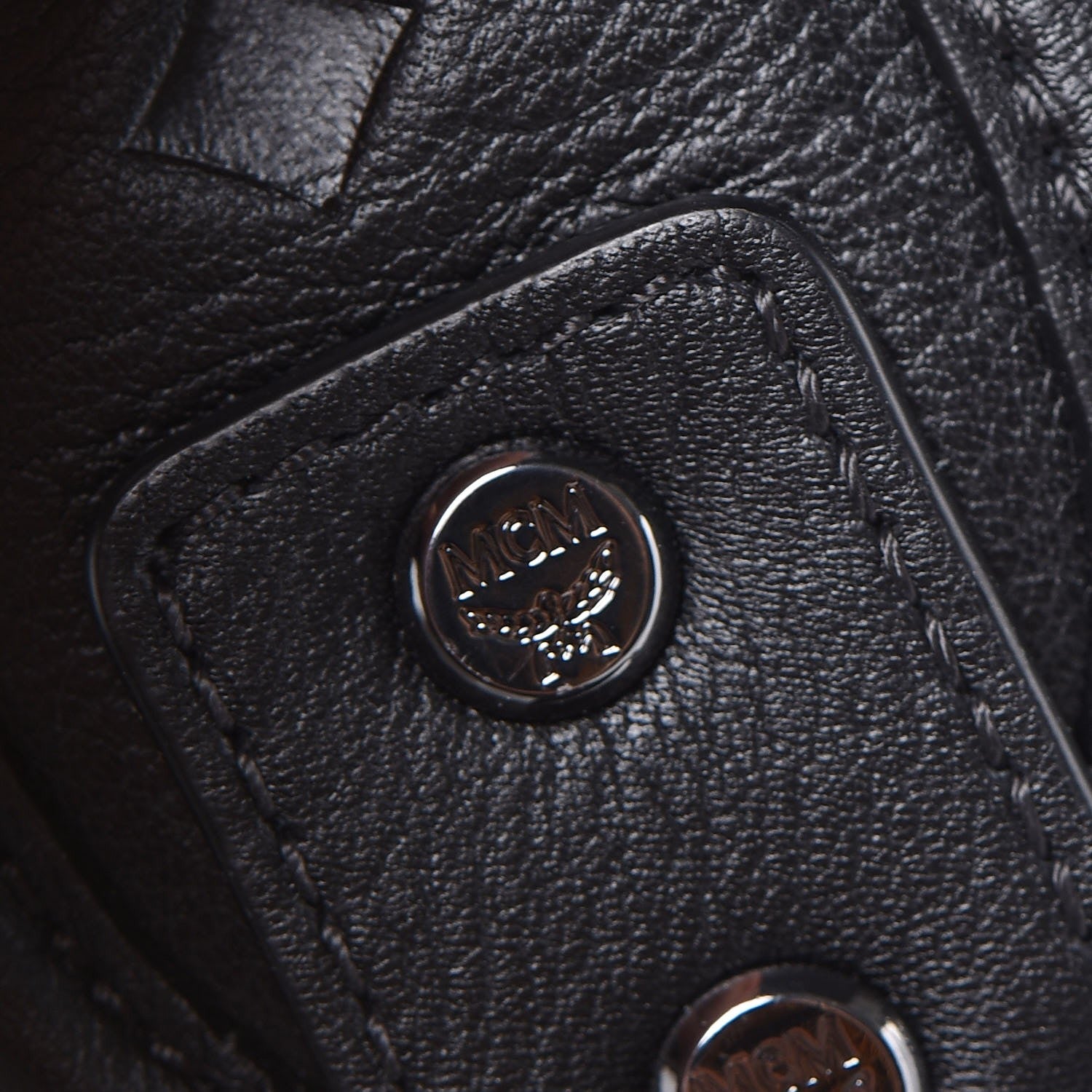 MCM Calfskin Ottomar Monogram Duke Backpack Black 12 of 19