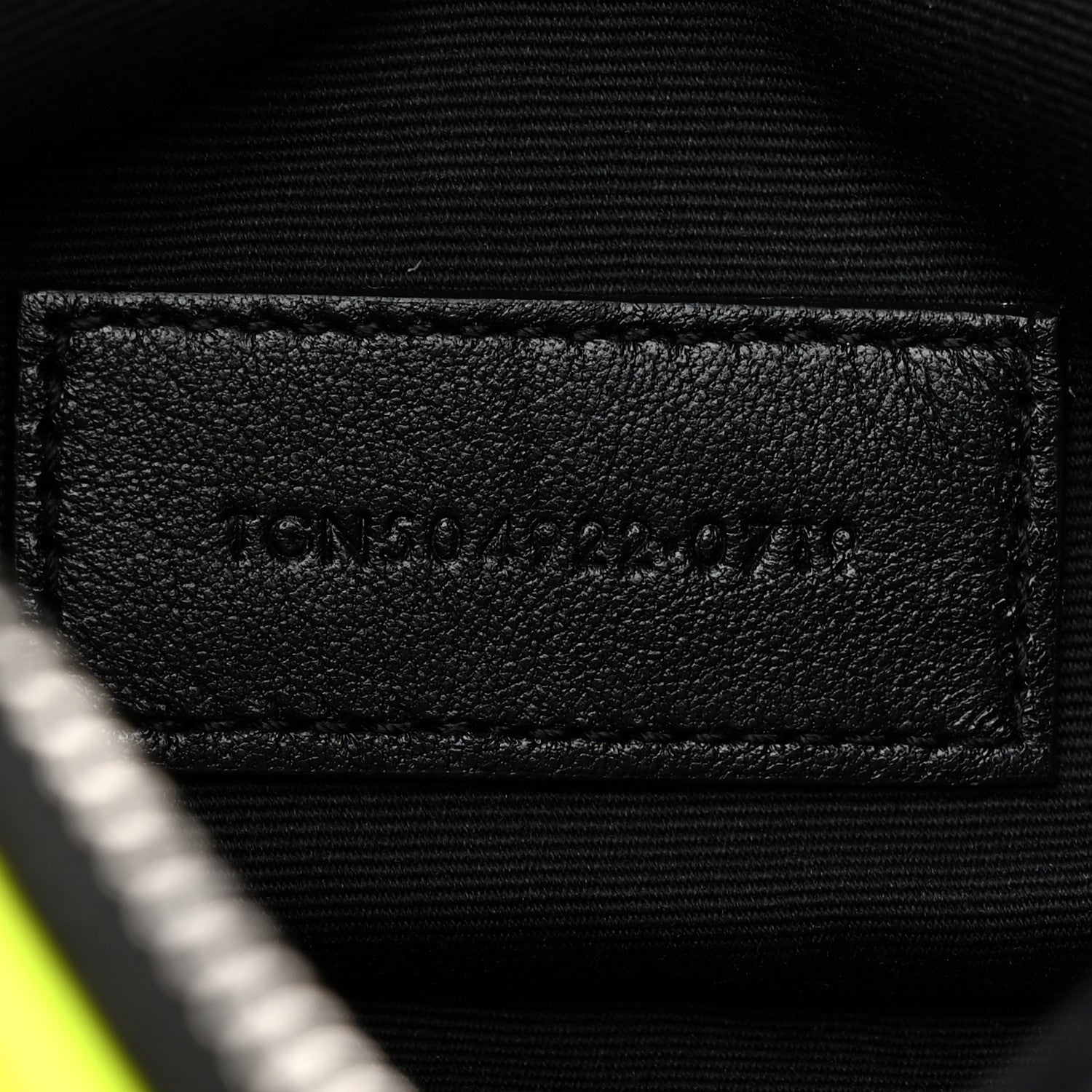 Saint Laurent Patent Grain De Poudre Matelasse Chevron Monogram Bill Pouch Neon Yellow 7 of 8
