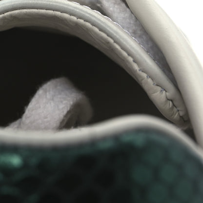 Gucci Calfskin Ayers Bee Embroidered Womens Ace Sneakers 37 White Green 12 of 17