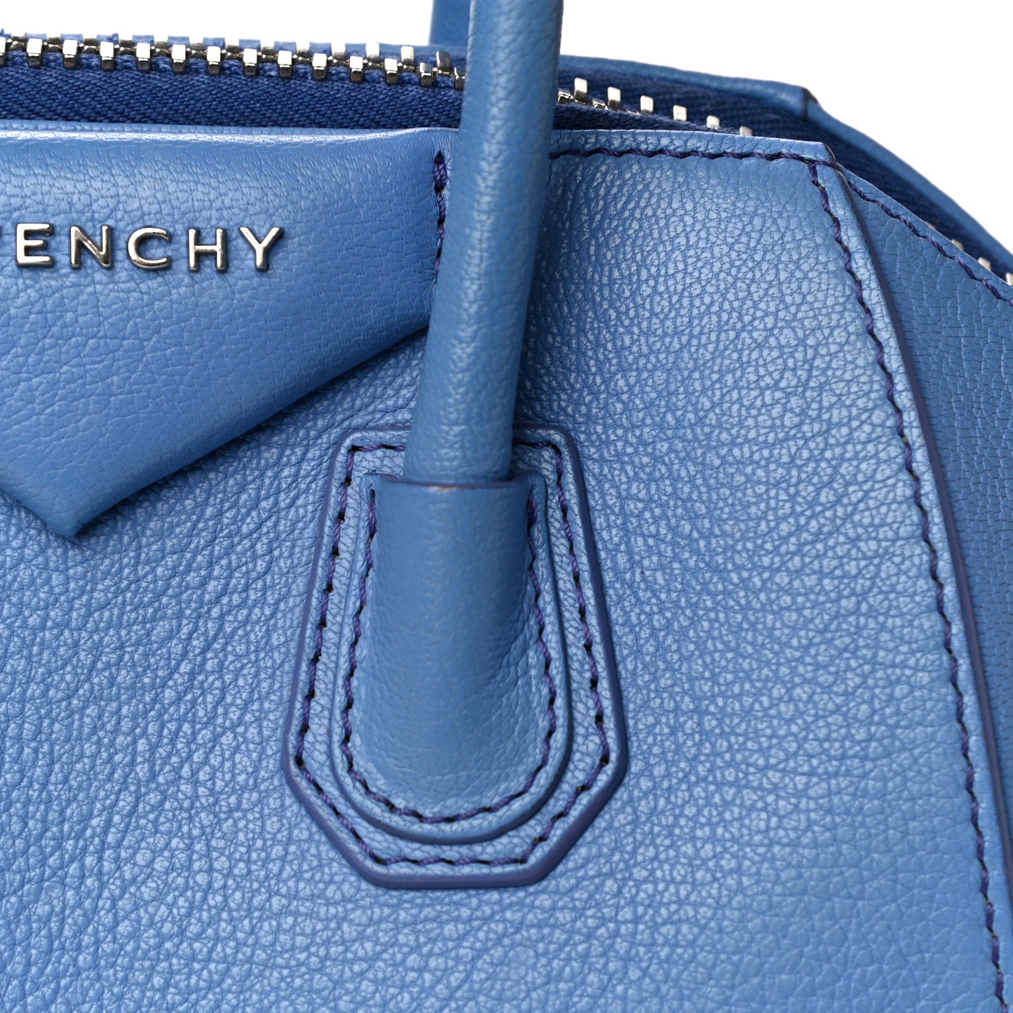 Sugar Goatskin Mini Antigona Blue