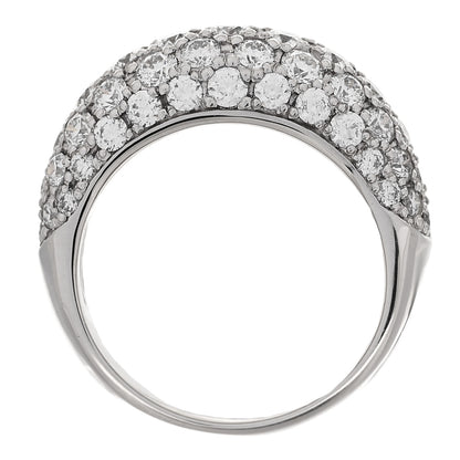 Parker & West by FASHIONPHILE Platinum Diamond 2.01ctw Five Row Half Eternity Dome Band Ring  51 5.75 5 of 10