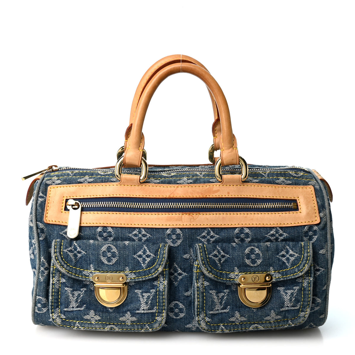 Louis Vuitton Monogram Denim Neo Speedy Blue 1 of 12